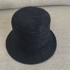 Lack Of Color Black Textured Bucket Hat